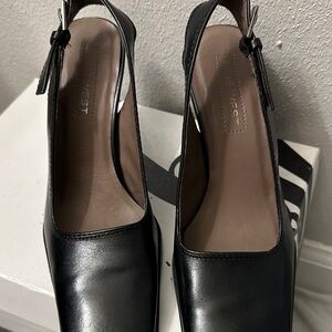 Nine West Black Leather Heels